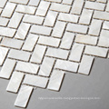 Hot-sale Natural White Herringbone Mosaic Tile Mother of Pearl Shell